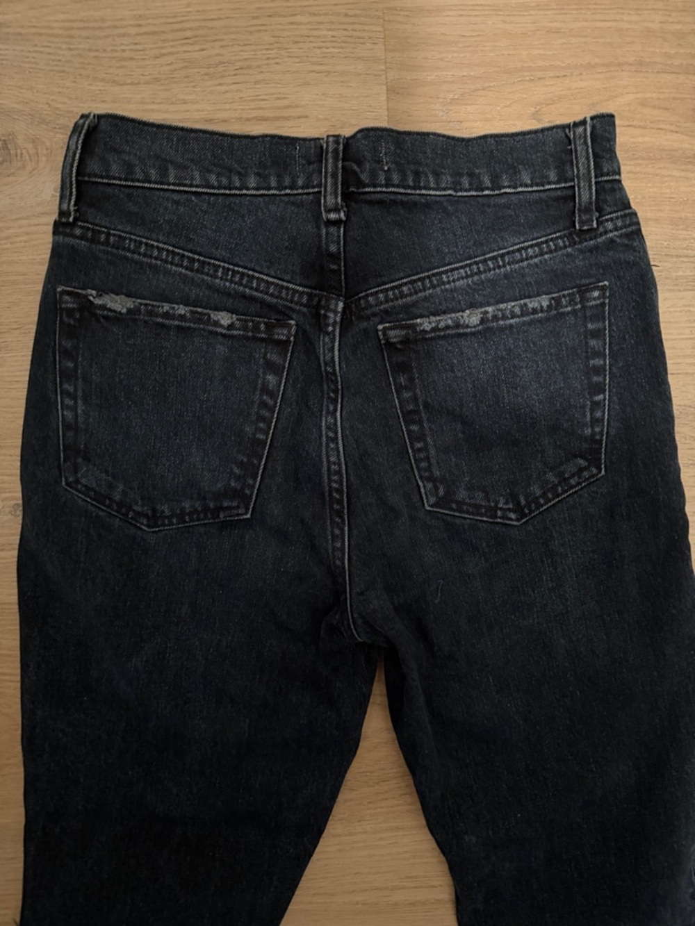 Free People Dark Blue Skinny Jeans with Distressed Knee Size 26 - Picture 3 of 3